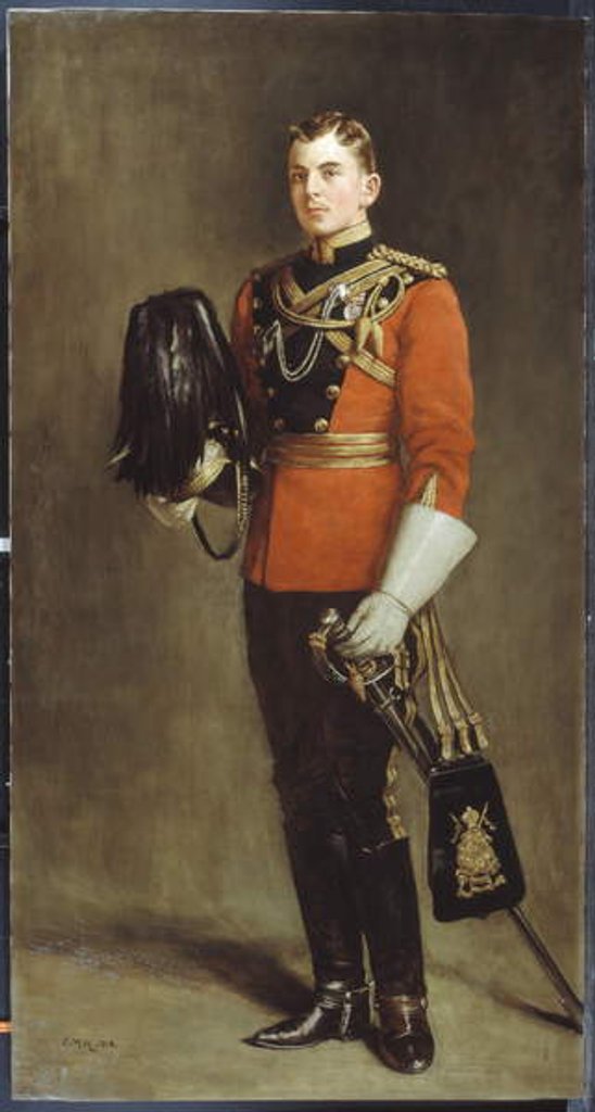 Detail of Second Lieutenant Edward Younger, 16th Queens Own Lancers, 1901 circa by Charles Martin Hardie