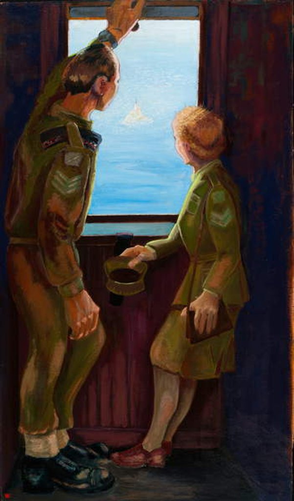 Detail of Holy Island from LNER, 1943 by Elizabeth Browning