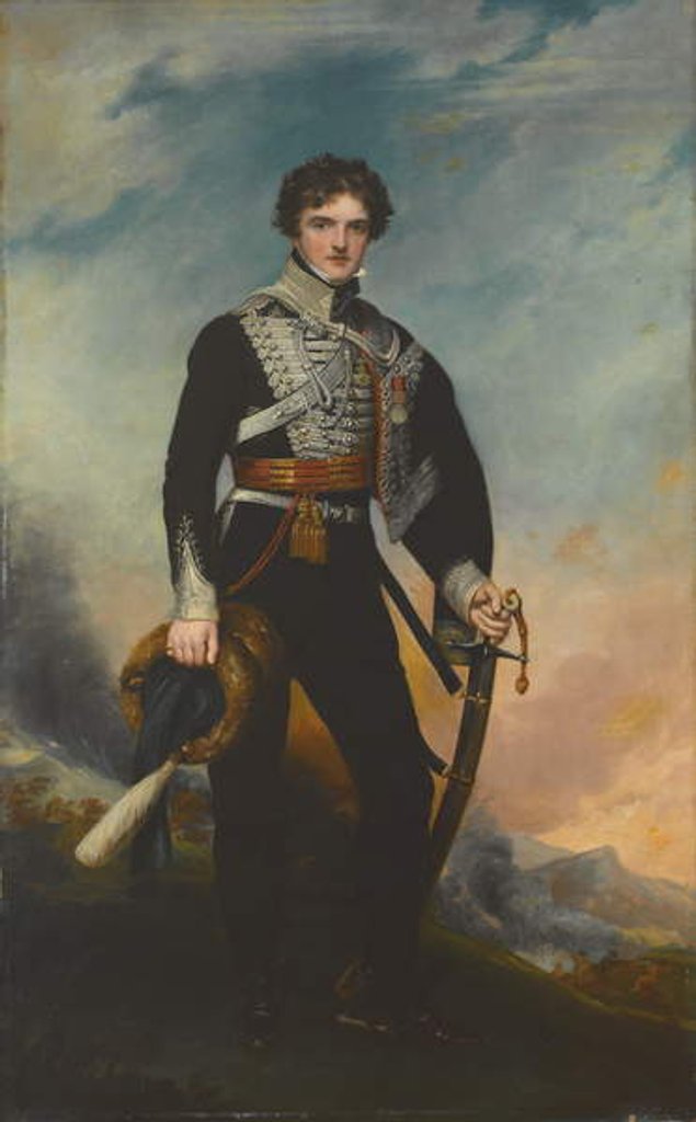 Detail of Major Norcliffe Norcliffe, 18th Regiment of Dragoons, 1845 circa by Henry Wyndham Phillips