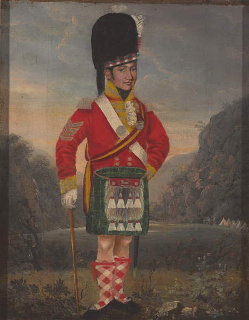 Detail of Sergeant, 92nd Highlanders, 1816 circa by Unknown Artist