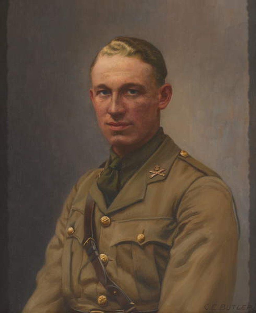 Detail of Lieutenant A L Bobby, Machine Gun Corps and the Middlesex Regiment, 1917 circa by Charles Ernest Butler