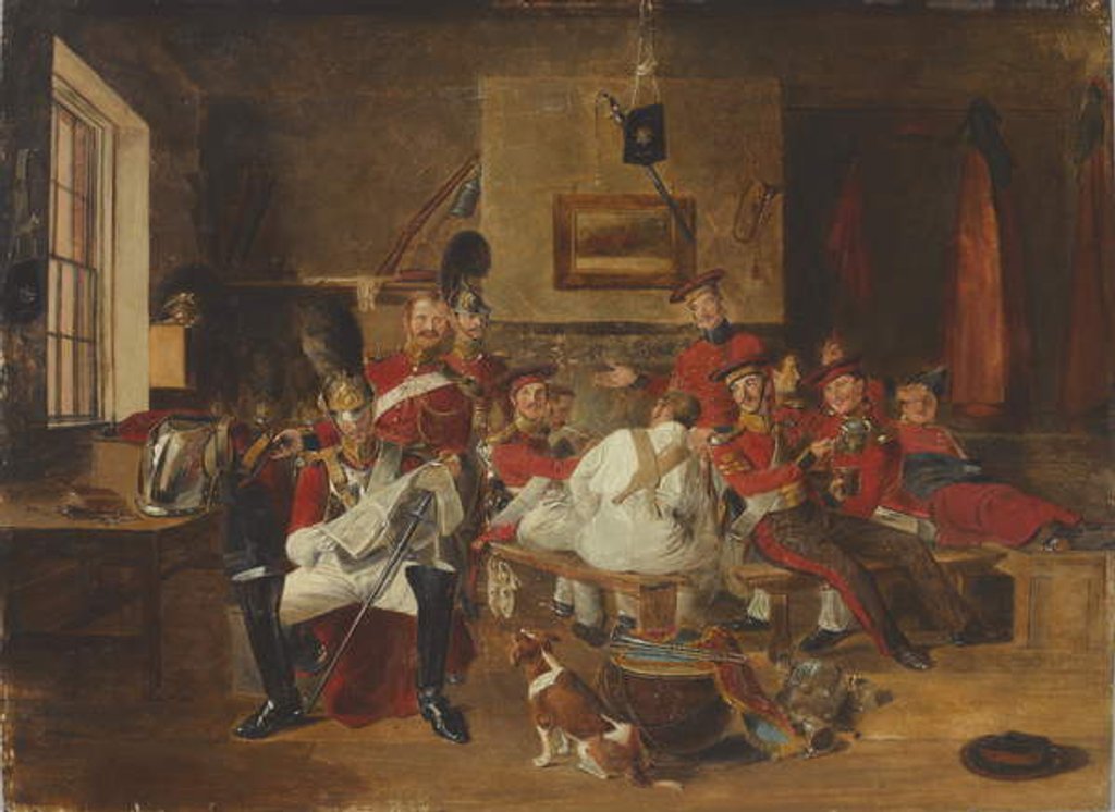 Detail of 2nd Life Guards, Guard Room, 1828 circa by Frederick Richard Pickersgill