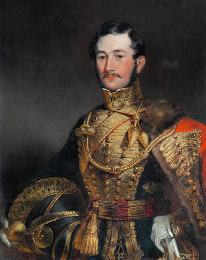 Detail of Captain F Farquharson of Eastbury, Dorset, 7th Hussars, 1836 by Edmund Thomas Parris