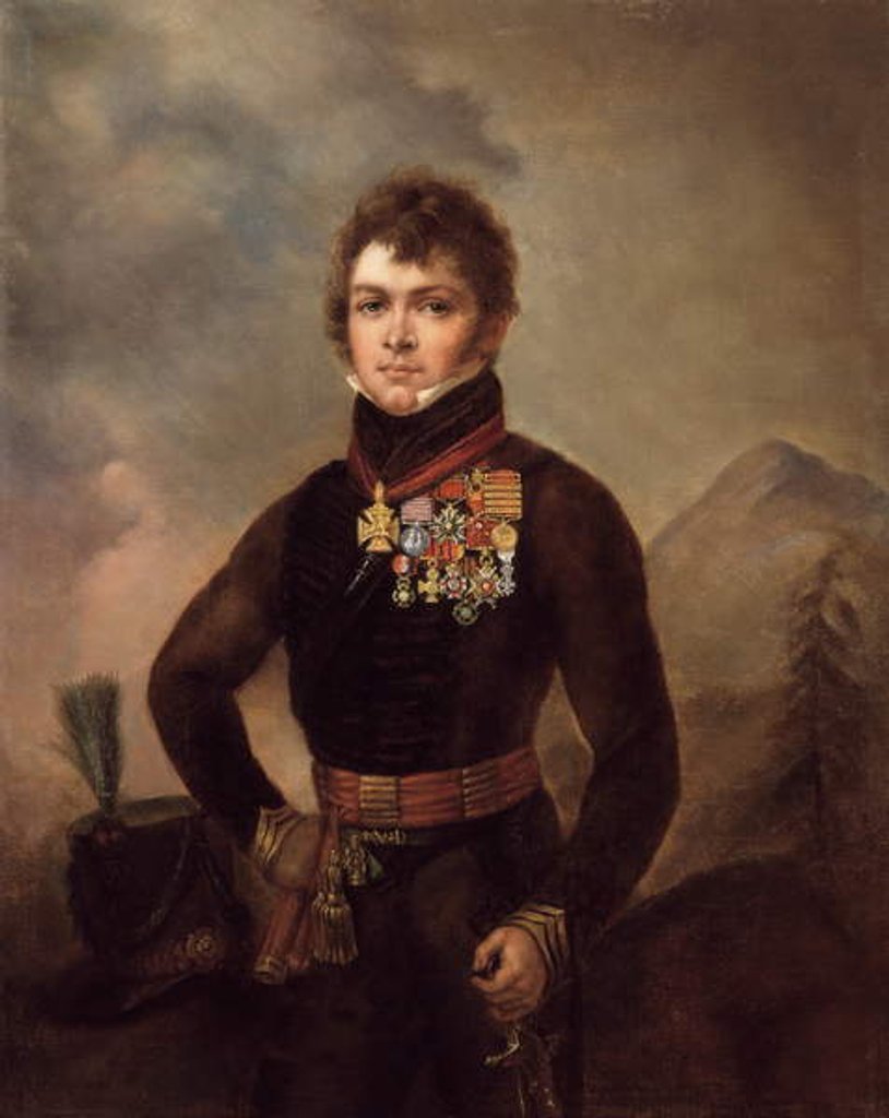 Detail of Major Sir John Scott Lillie, 7th Cacadores, Portuguese Army, 1820 circa by Unknown Artist