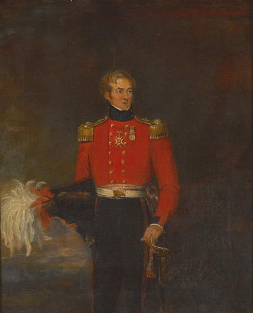Detail of Colonel Sir Richard Llewellyn, 28th Regiment of Foot, 1835 circa by Unknown Artist