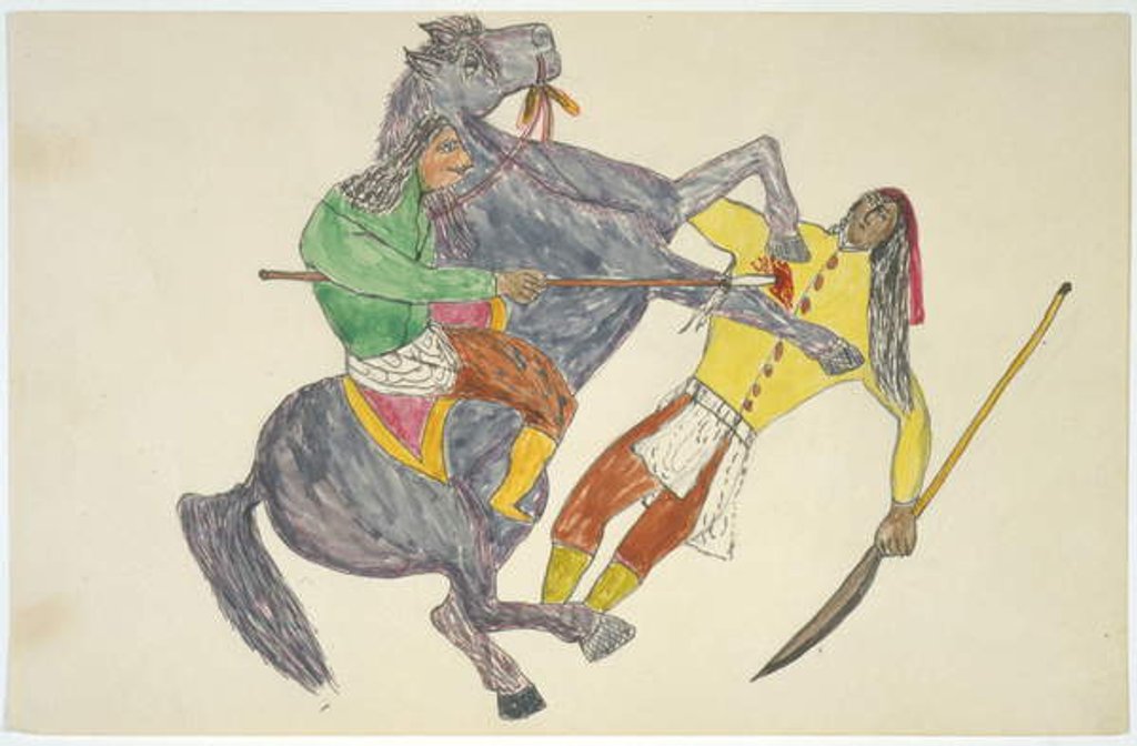 Detail of Attack on horseback by Frederick Gokliz