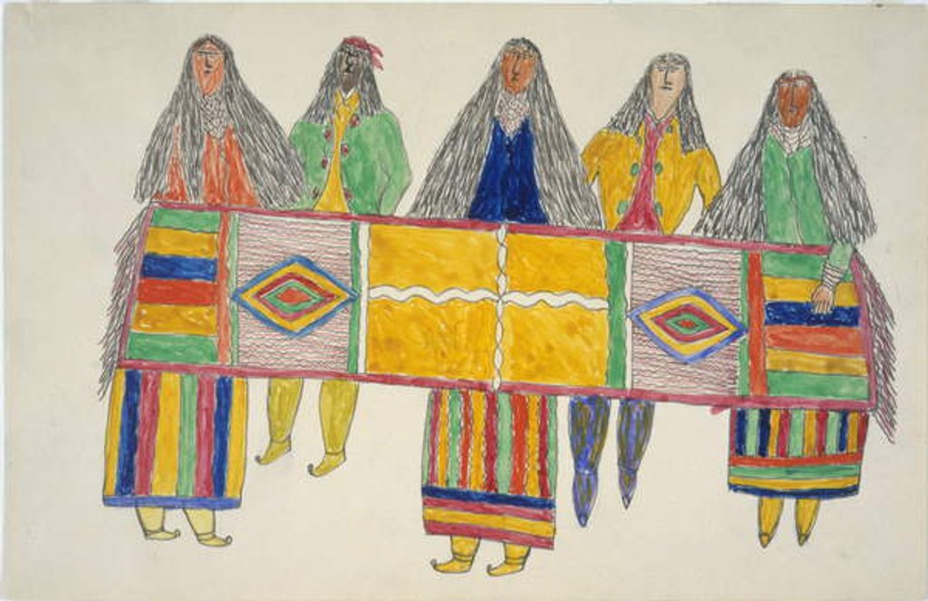 Detail of Group presents blanket by Frederick Gokliz