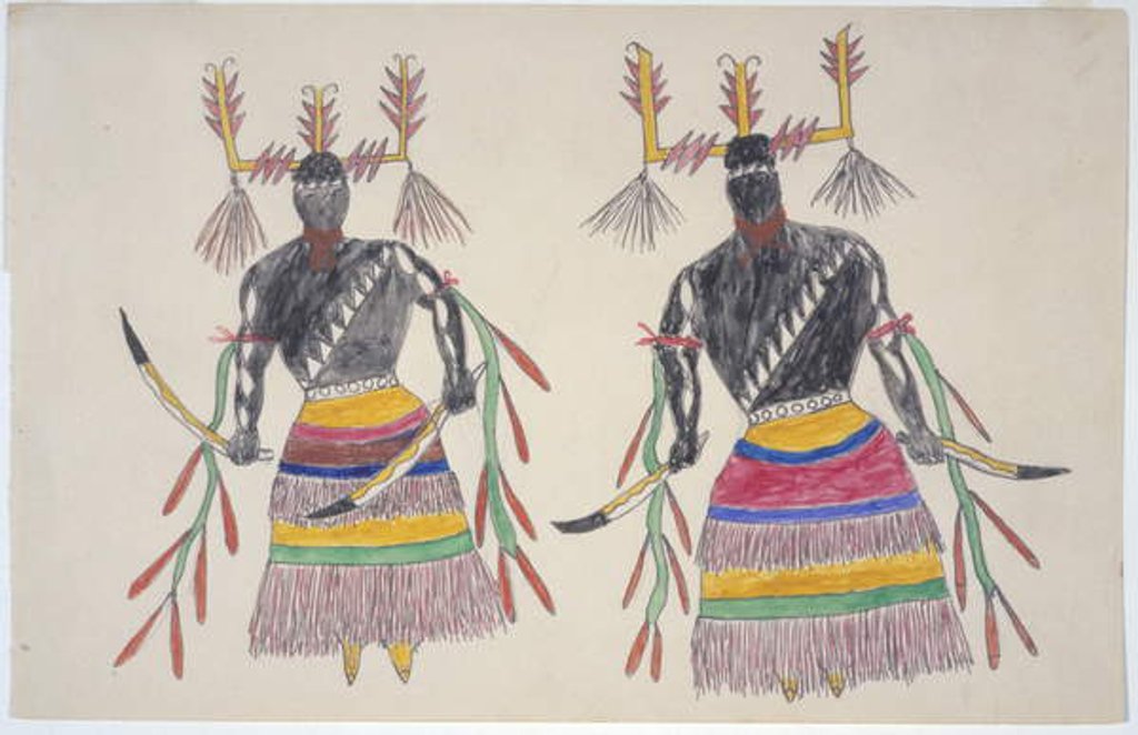 Detail of Two men in costume by Frederick Gokliz