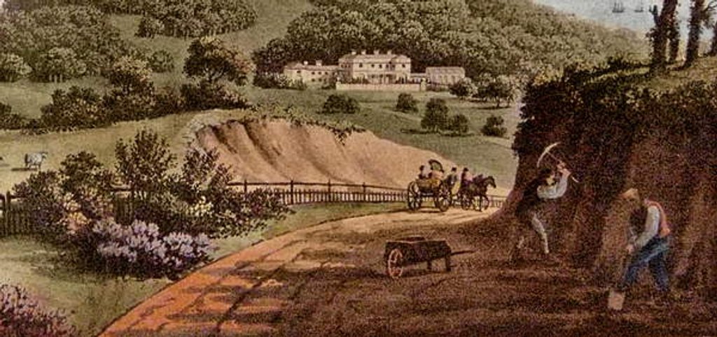 Detail of Detail of a View of Sherringham Bower, Norfolk: Abbot Upcher, c.1812 by Humphry Repton