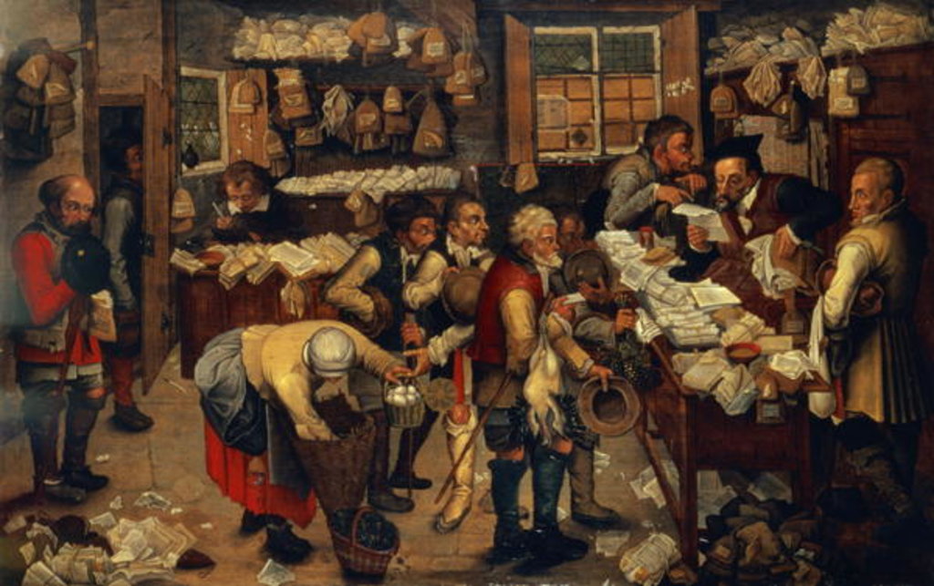Detail of The Rent Collectors by Pieter the Younger Brueghel
