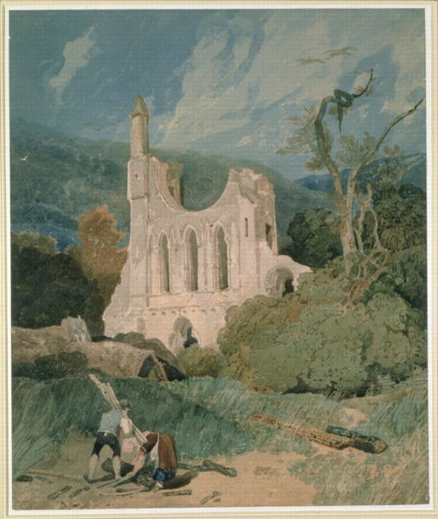 Detail of Byland Abbey, Yorkshire, c.1809 by John Sell Cotman