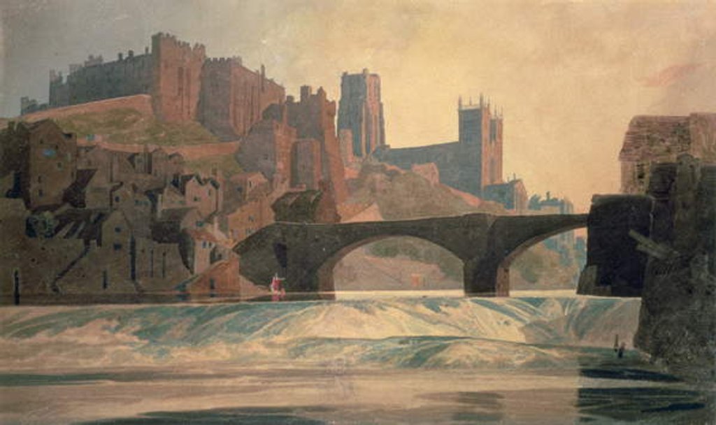 Detail of Durham Castle and Cathedral, c.1809-10 by John Sell Cotman