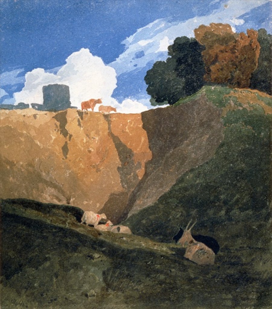 Detail of The Marl Pit, c.1809-10 by John Sell Cotman