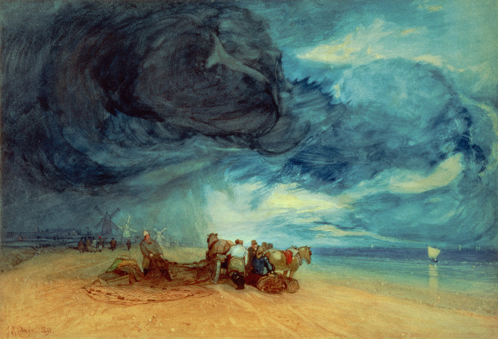 Detail of Storm on Yarmouth Beach, 1831 by John Sell Cotman