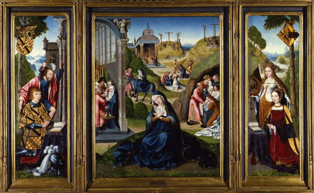 Detail of The Ashwellthorpe Triptych of the Seven Sorrows of Mary by Master of the Legend of the Magdalen