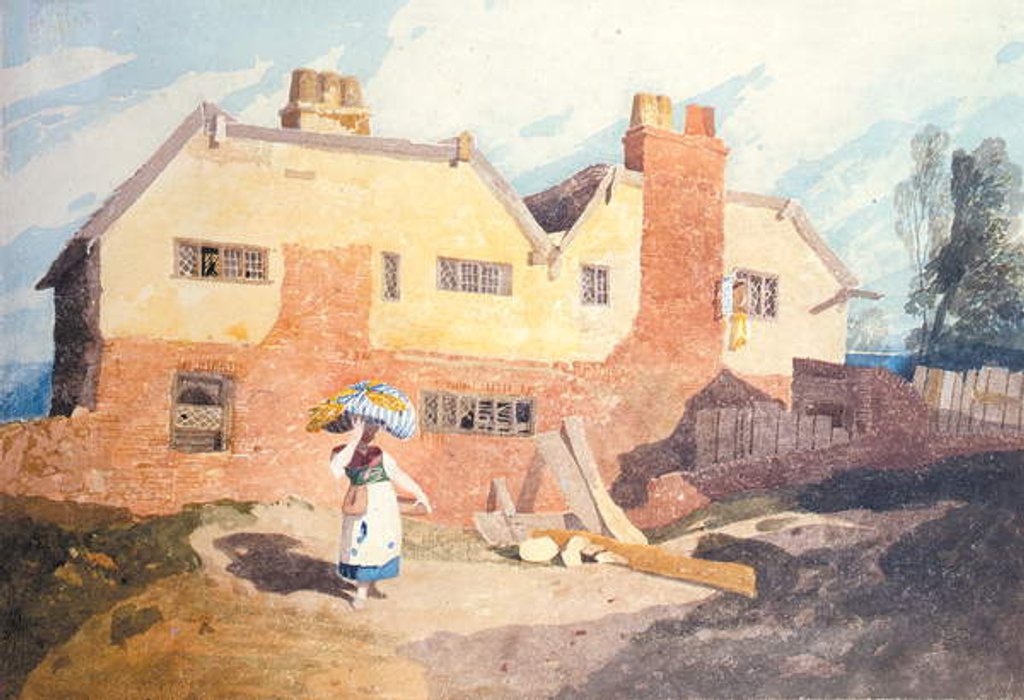 Detail of Cottages with a Washerwoman c.1808-9 by John Sell Cotman