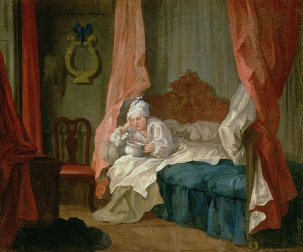 Detail of Francis Matthew Schutz in his Bed, c.1755-60 by William Hogarth