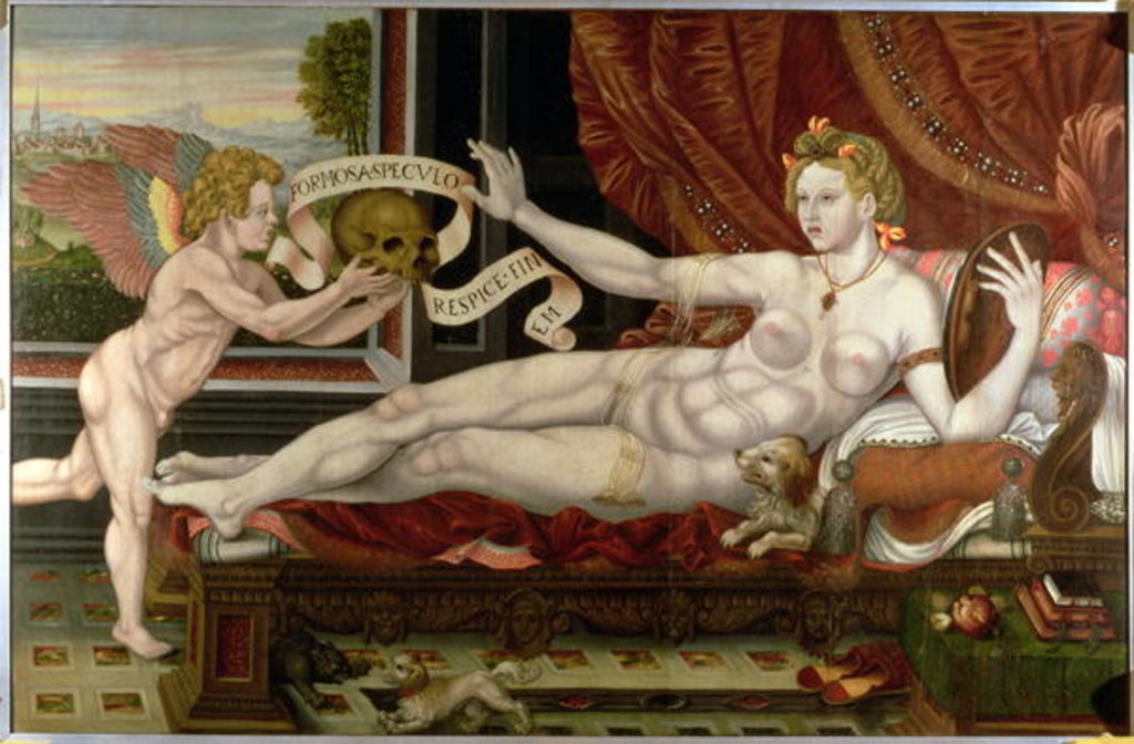 Detail of Vanitas by Flemish School