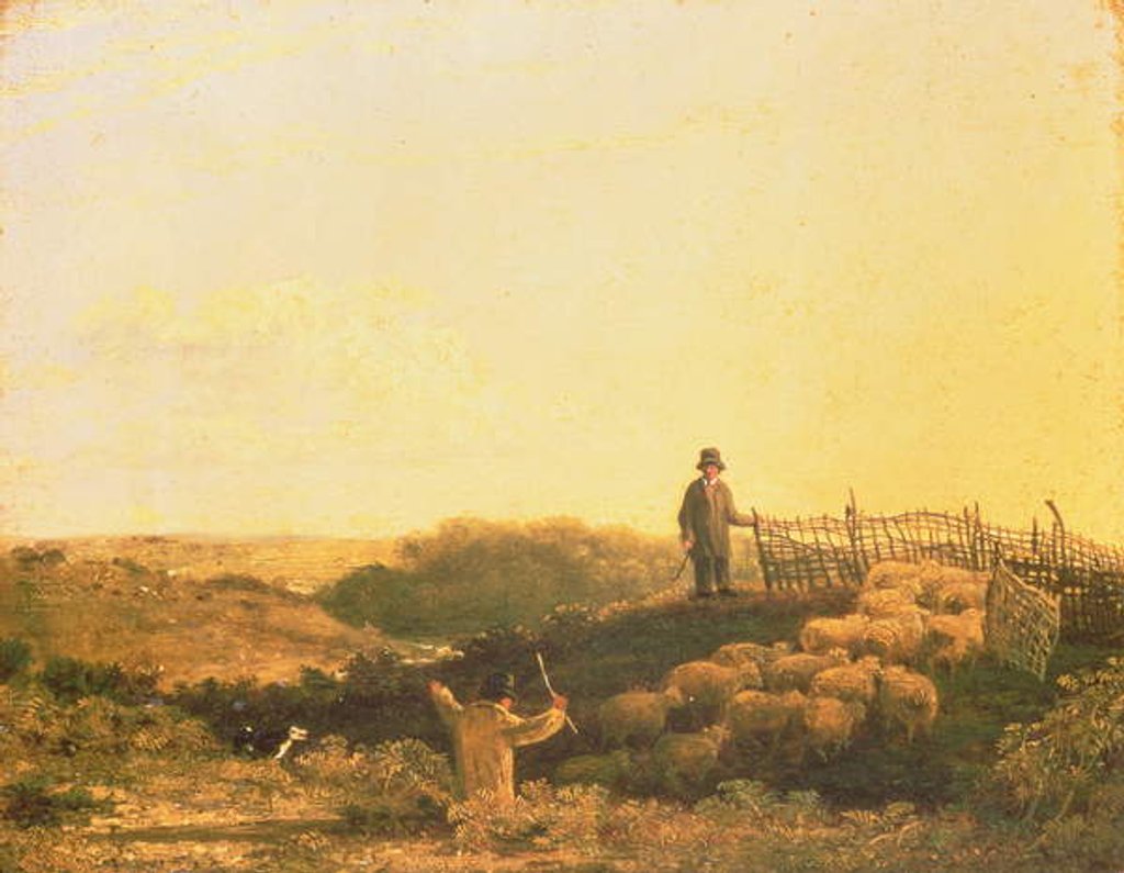 Detail of Penning the Flock by James Stark