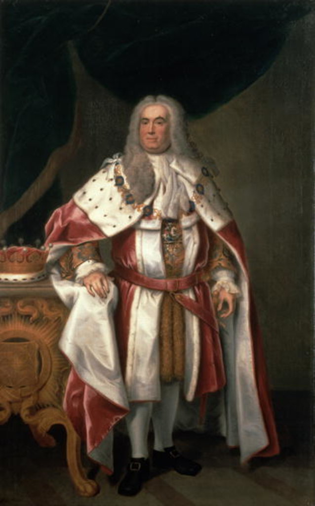 Detail of Portrait of Sir Robert Walpole Earl of Orford, 1743 by John Theodore Heins