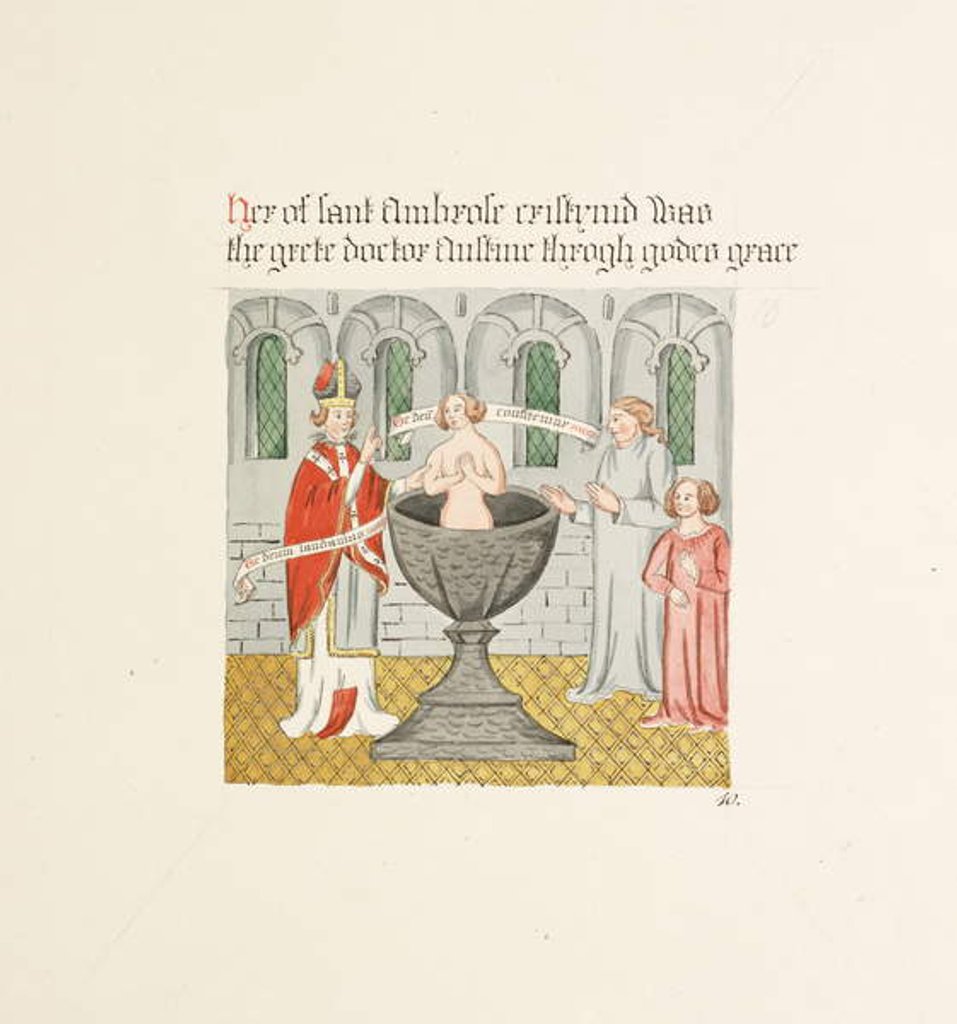 Detail of Ms. New Coll 380, f19r. The antiquities of the Cathedral Church of Saint Mary, Carlisle, drawn by Robert Carlile, 1795 by Robert Carlile