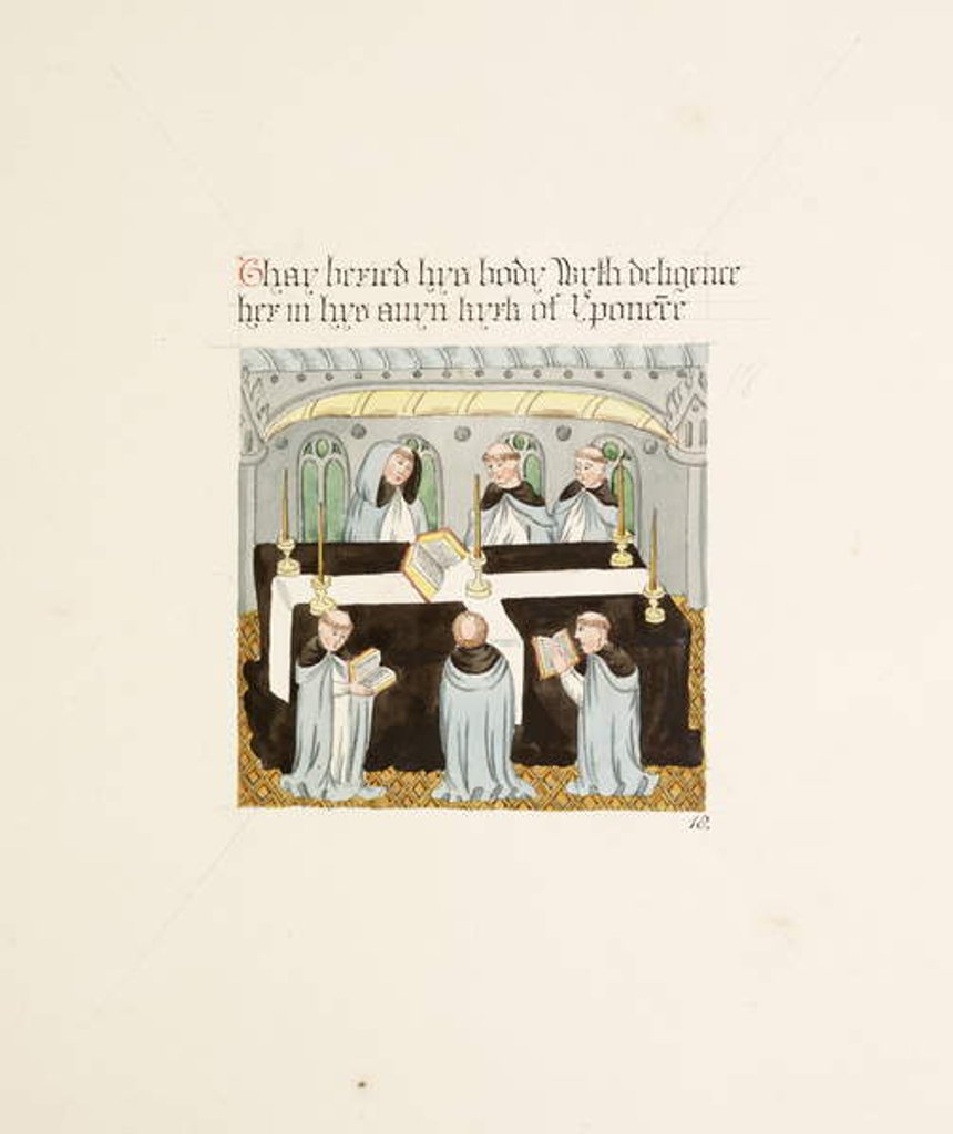 Detail of Ms. New Coll 380, f27r. The antiquities of the Cathedral Church of Saint Mary, Carlisle, drawn by Robert Carlile, 1795 by Robert Carlile