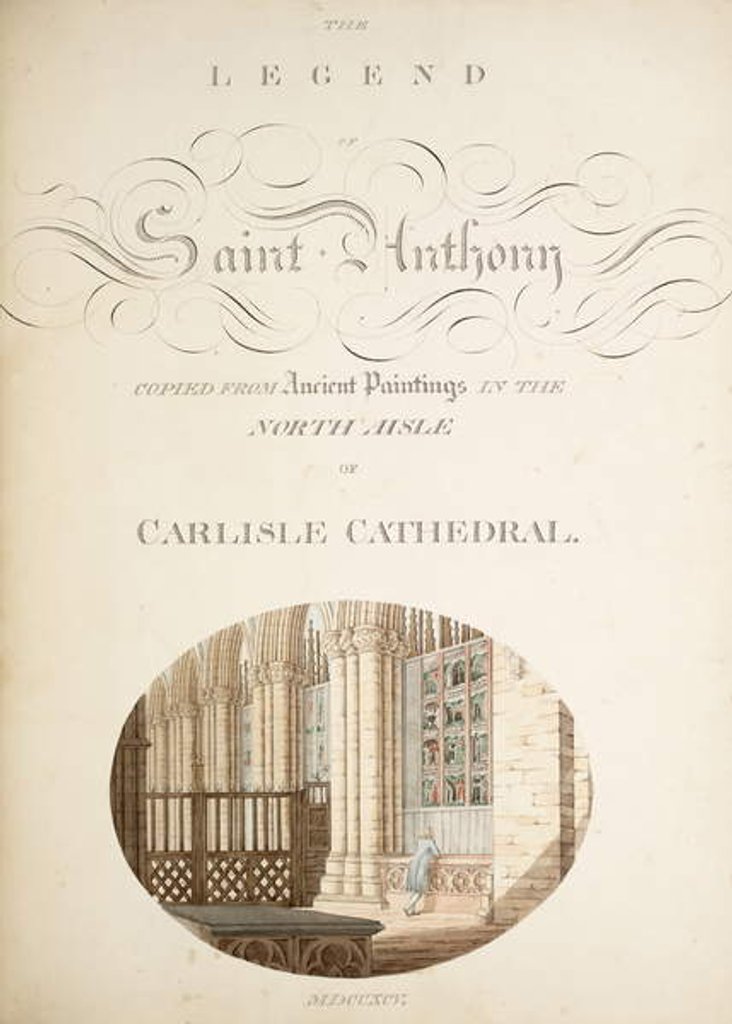 Detail of Ms. New Coll 380, f32r. The antiquities of the Cathedral Church of Saint Mary, Carlisle, drawn by Robert Carlile, 1795 by Robert Carlile