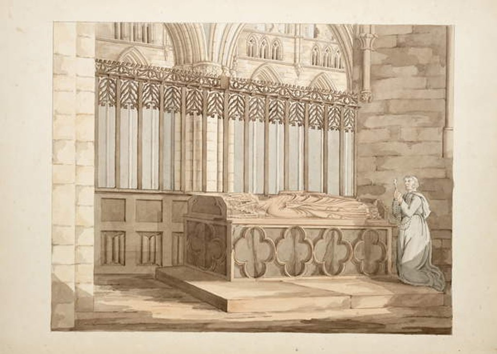 Detail of Ms. New Coll 380, f7r. The antiquities of the Cathedral Church of Saint Mary, Carlisle, drawn by Robert Carlile, 1795 by Robert Carlile