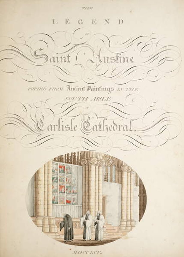 Detail of Ms. New Coll 380, f9r. The antiquities of the Cathedral Church of Saint Mary, Carlisle, drawn by Robert Carlile, 1795 by Robert Carlile