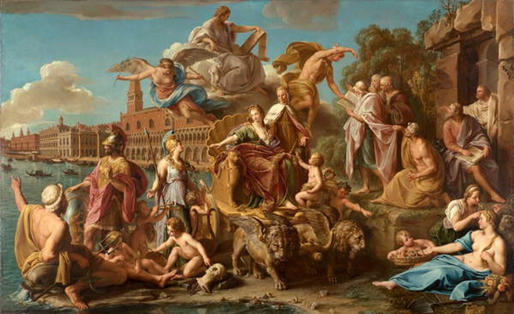 Detail of The Triumph of Venice, 1737 by Pompeo Girolamo Batoni