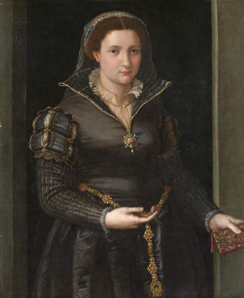 Detail of Portrait of Isabella de' Medici, c.1550-1565. by Italian School