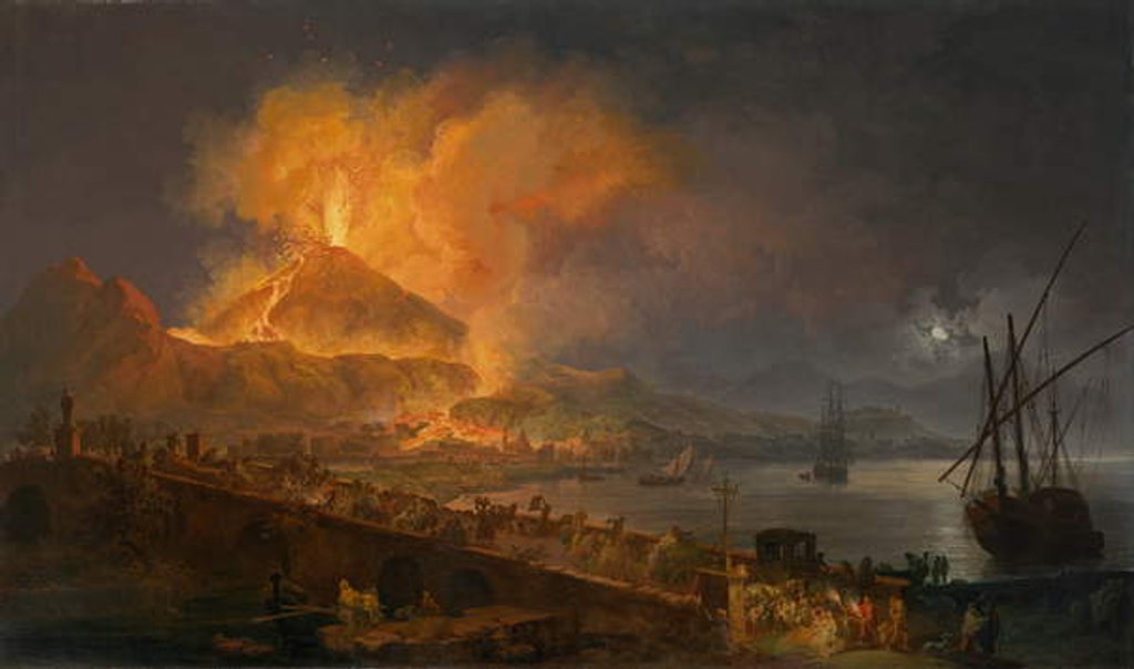 Detail of The Eruption of Mt. Vesuvius, 1777 by Pierre Jacques Volaire