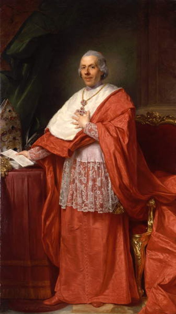 Detail of Cardinal Muzzio Gallo, 1785 by Anton von Maron