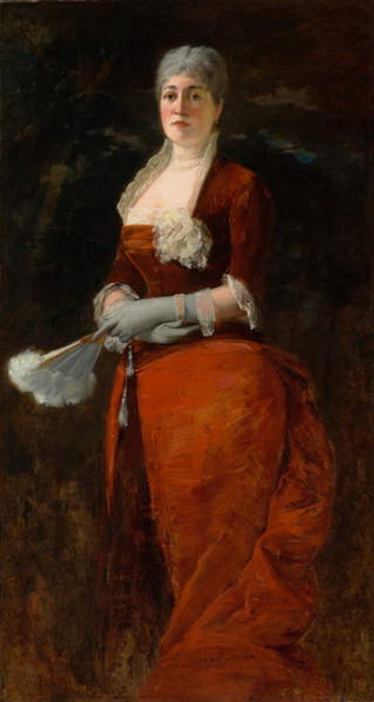 Detail of Mary E. Goddard, 1879 by Frank Duveneck