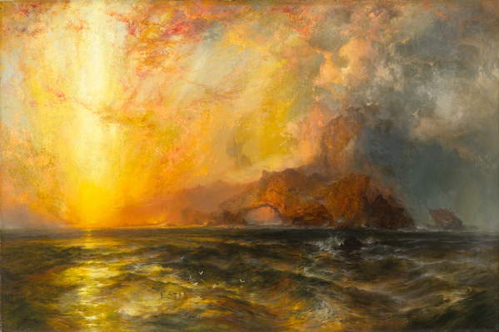 Detail of Fiercely the red sun descending/Burned his way along the heavens, 1875-1876 by Thomas Moran