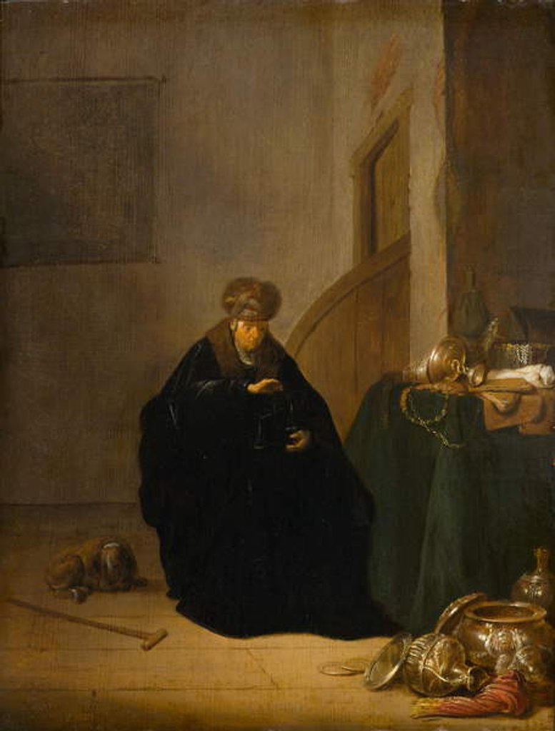 Detail of The Gold Weigher, c.1635-1640 by Willem de Poorter