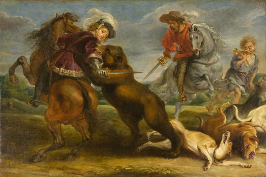Detail of The Bear Hunt, 1639-1640 by Peter Paul & Snyders Frans Rubens