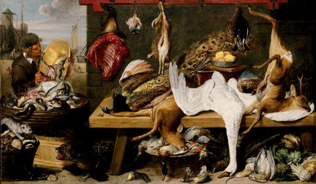 Detail of Market Scene on a Quay, c.1635-1640 by Frans Snyders