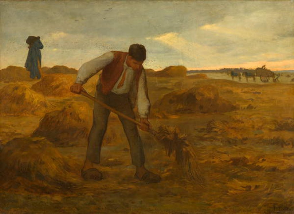 Detail of Peasant Spreading Manure, 1854-1855 by Jean Francois I Millet
