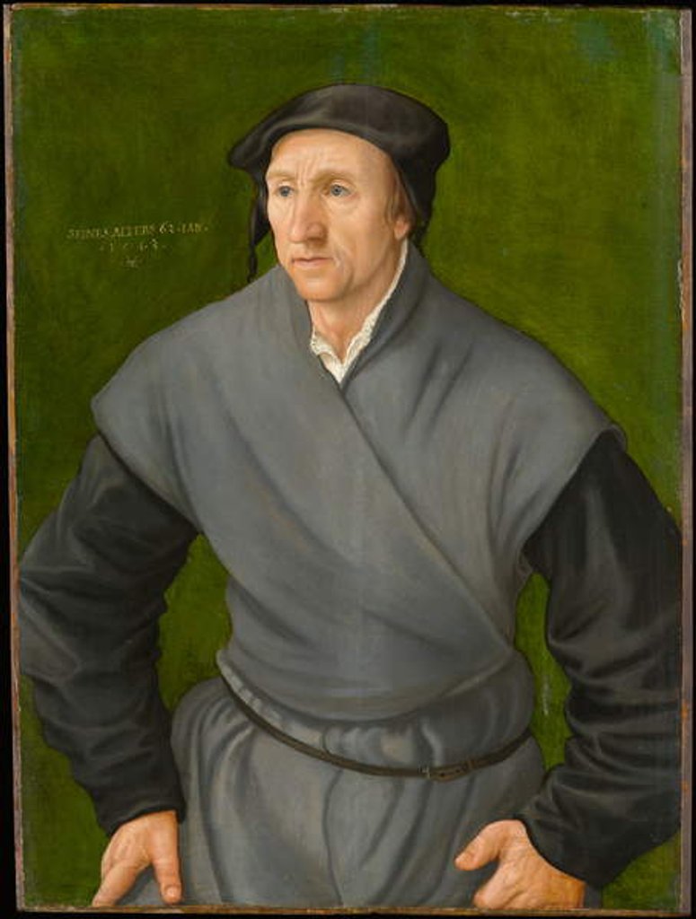 Detail of Portrait of a Man, 1543 by Hans Mielich or Muelich