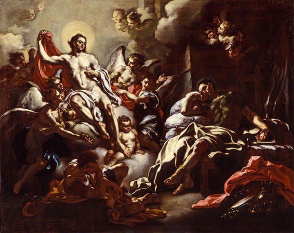Detail of Christ Appearing in a Dream to St. Martin, c.1733 by Francesco Solimena