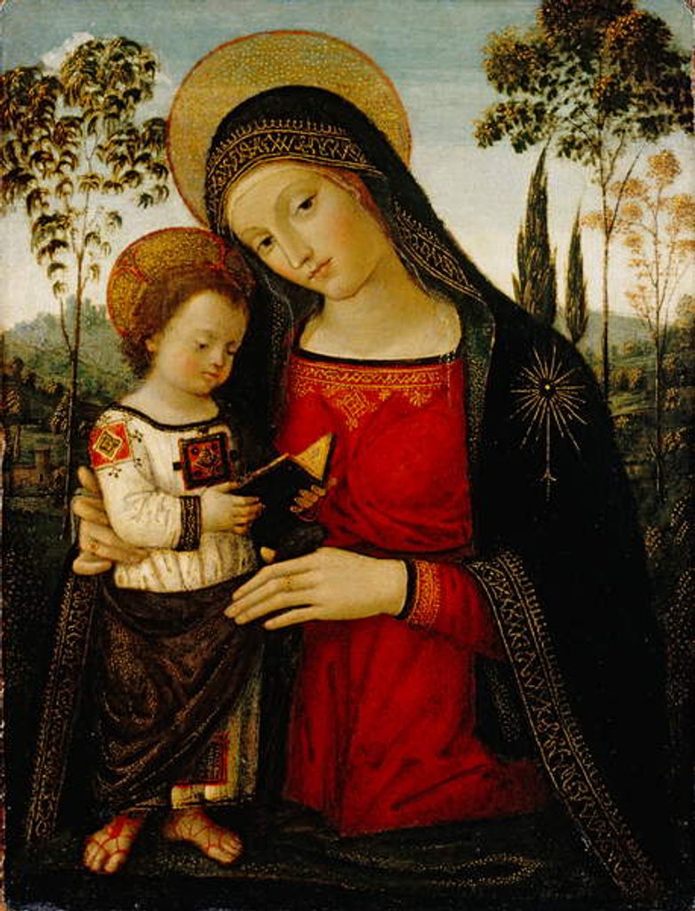 Detail of Madonna and Child, c.1490-1495 by Bernardino di Betto Pinturicchio