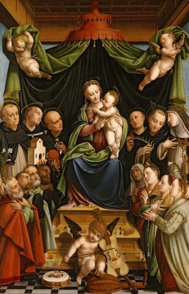 Detail of Madonna and Child Enthroned with Saints and Donors, 1552 by Bernardino Lanino