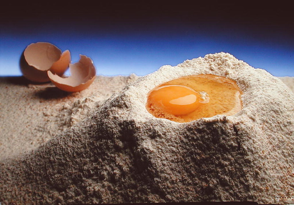 Detail of Egg & Flour, 1994 by Norman Hollands