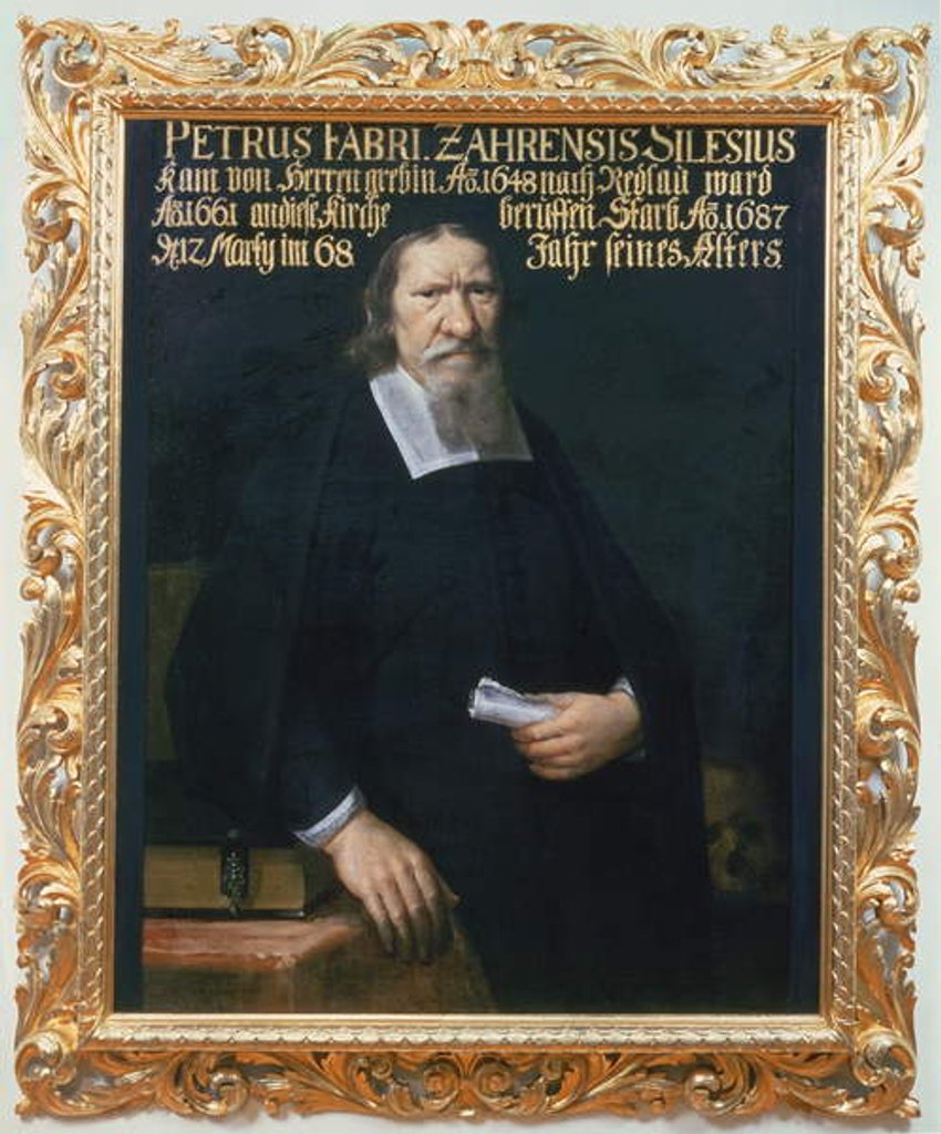 Detail of Portrait of Petrus Fabri by Andrzej Stech