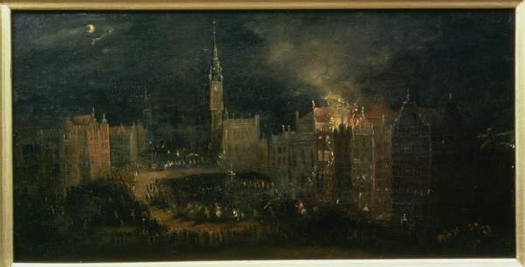 Detail of Fire at Long Market, c.1650 by or Milwitz Bartolomaus Miltvitz