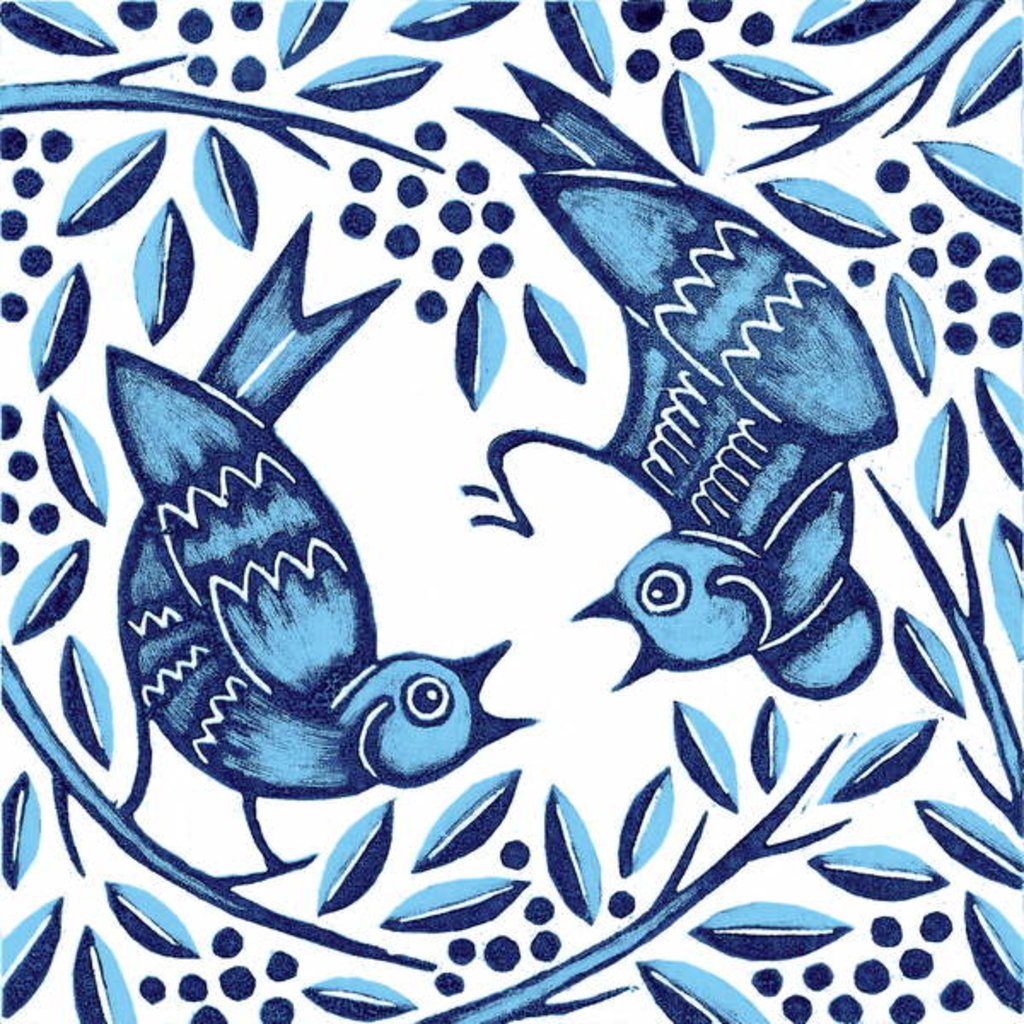 Detail of Bluebirds, 2010 by Nat Morley