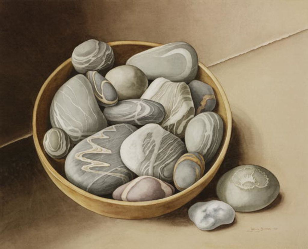 Detail of Bowl of Pebbles, 2005 by Jenny Barron