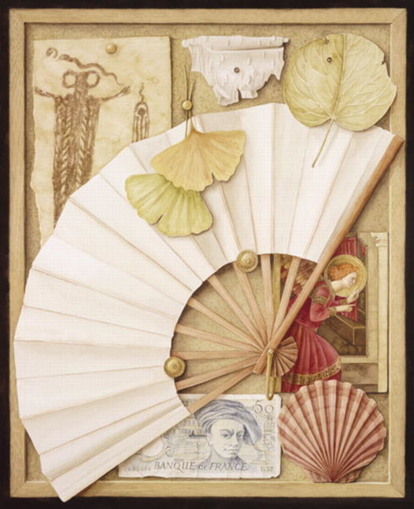 Detail of Trompe L'Oeil with Fan, 2005 by Jenny Barron