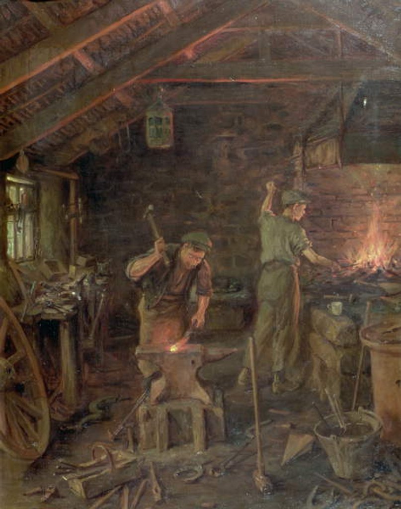 Detail of By Hammer and Hand, all Arts doth Stand by William Banks Fortescue
